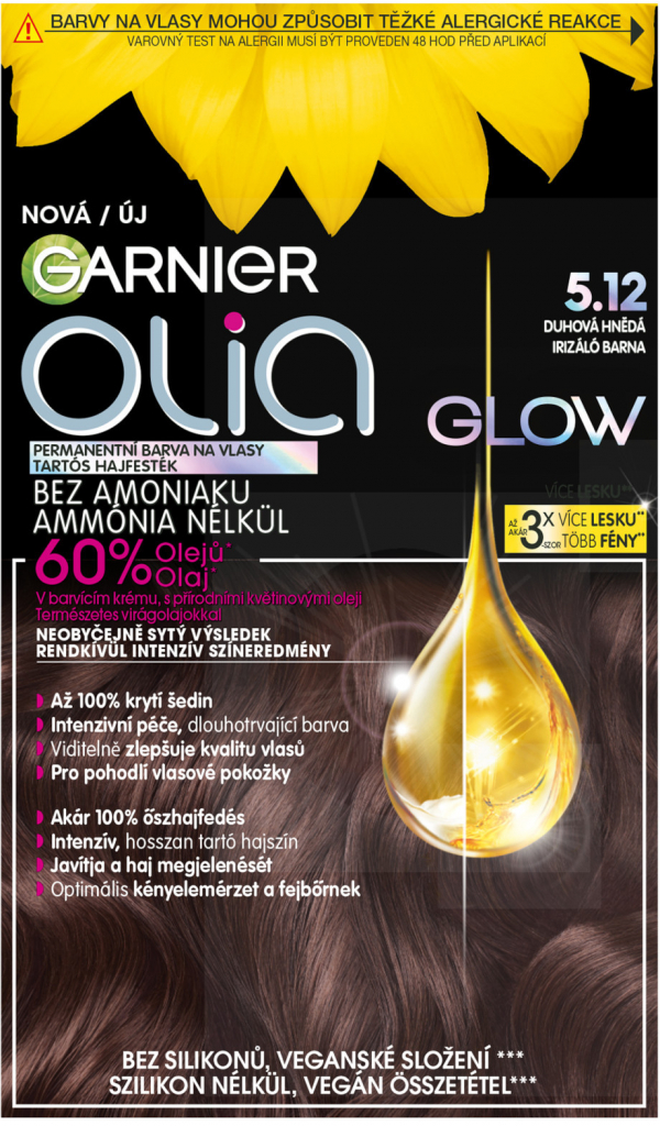 Garnier Olia barva na vlasy 5.12 hnědá duhová