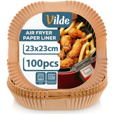 Papírové čtvercové vložky do horkovzdušné fritézy 23 × 23 cm, 100 ks VILDE – Hledejceny.cz