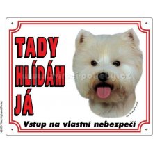 Stickers Výstražná plastová tabulka na plot West Highland White Terrier