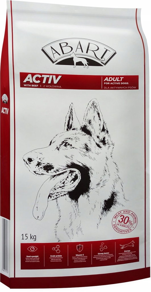 Abart pro aktivní psy hovězí 15 kg