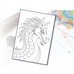 Radost v písku Šablona na pískování čínský drak A4 210 × 297 mm – Zboží Dáma