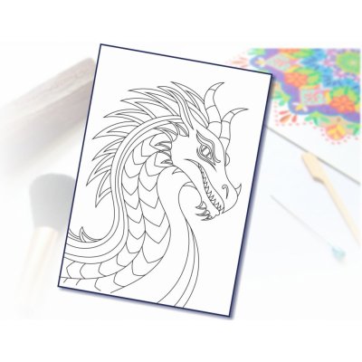 Radost v písku Šablona na pískování čínský drak A4 210 × 297 mm – Zboží Dáma