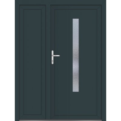 Soft Vchodové dveře AURORA antracit/bílá, 150x200 cm levé – Zboží Mobilmania