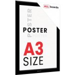 Allboards FRAME_A3BK Plakátový rám A3 OWZ – černý – Zboží Živě