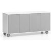 Kancelářské skříně PLAN LAYERS 1200 x 400 x 575 mm, bílá / šedá