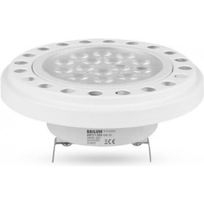 Brilum LED žárovka AR111 G53/12W/12V 3000K bílá 30° B3532 – Hledejceny.cz