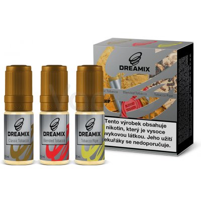 Dreamix Klasický tabák Směs tabáků Čistý tabák 3 x 10 ml 0 mg – Zboží Mobilmania