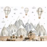Nalepte.cz Skály hory nordic samolepky na zeď do dětského pokoje arch 75 x 34 cm – Hledejceny.cz