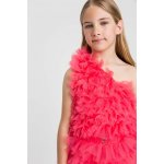 Twinset top přes rameno s tylem lososový – Zboží Dáma