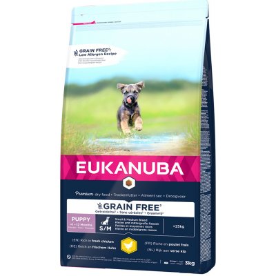 Eukanuba Puppy Small Medium Breed Grain Free Chicken 3 kg – Hledejceny.cz