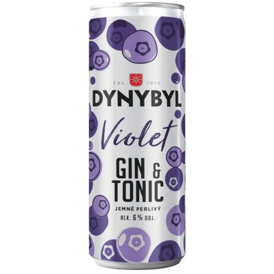 Dynybyl Gin Violet a Tonic 6% 0,25 l (plech) – Zboží Mobilmania