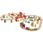 Derrson dřevěná vláčkodráha autodráha 70 ks – Zboží Dáma