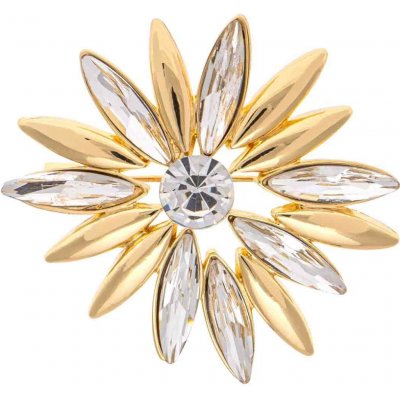 Biju Brož kytka zlatá 9002054 – Zboží Mobilmania