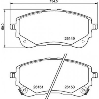 BREMBO Sada brzdových doštiček, kotoučová brzda P83 177