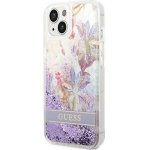 Pouzdro Guess iPhone 14 Plus Flower Liquid Glitter fialové – Hledejceny.cz