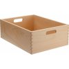 Úložný box ZELLER Dřevěný organizér z tvrdého bukového dřeva 40 x 30 x 15 cm