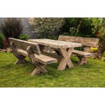 PROFIBA Betonové posezení Blansko 200 cm - imitace dřeva – Zboží Dáma