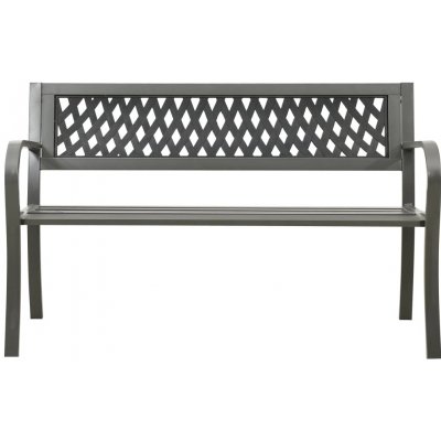vidaXL Zahradní lavice 125 cm ocelová šedá 312039 – Hledejceny.cz