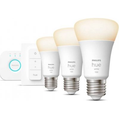 Philips Hue Bluetooth LED White and Color Ambiance set 3ks žárovek 8719514328389 E27 A60 3x6,5W 3x800lm 2000-6500K RGB bílé stmívatelné