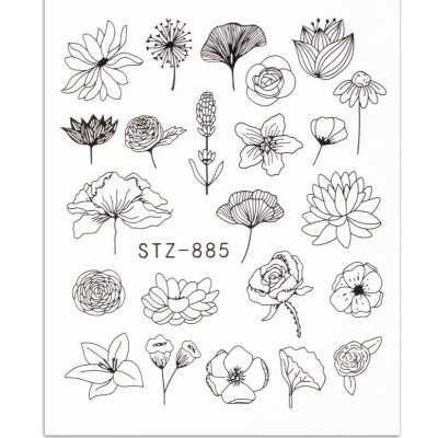 Starnails Vodolepky na nehty Flowers STZ-885 – Hledejceny.cz