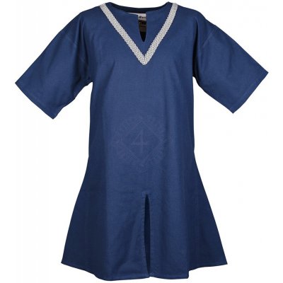 Outfit4Events Středověká tunika s krátkým rukávem Flavien modrá – Zboží Mobilmania