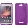 Pouzdro a kryt na mobilní telefon Sony Pouzdro S Case Sony Xperia C fialové