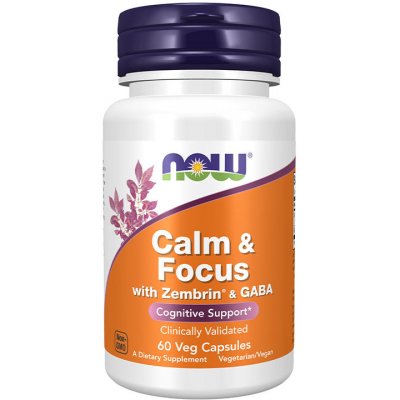 Now Foods Calm & Focus with Zembrin & GABA 60 rostlinných kapslí – Hledejceny.cz