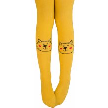 Gatta Dívčí vzorované punčocháče Kočička žluté