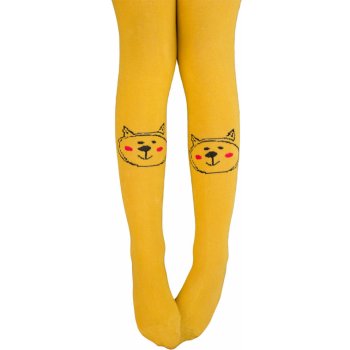 Gatta Dívčí vzorované punčocháče Kočička žluté