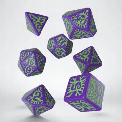 Sada kostek Pathfinder: Goblin Purple & green