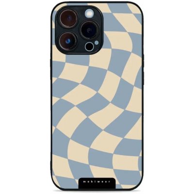 Mobiwear Glossy - Apple iPhone 13 Pro - GA59G Modrá a béžová šachovnice – Sleviste.cz