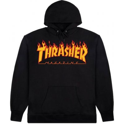 Thrasher Flame Logo Black – Zboží Dáma