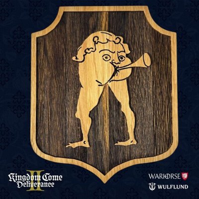 Drakkaria s.r.o. Replika Kingdom Come: Deliverance II Dřevěný štít na stěnu Hospoda Díra velký – Hledejceny.cz