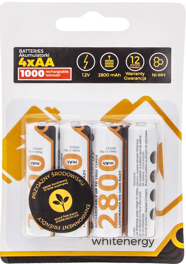 Whitenergy AA 2800mAh 4ks 08401 od 174 Kč - Heureka.cz