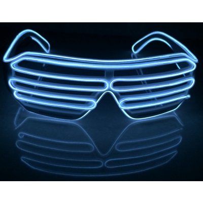 RAVEON Svítící brýle Shutter style multicolor | Modrá & Bílá – Zboží Dáma