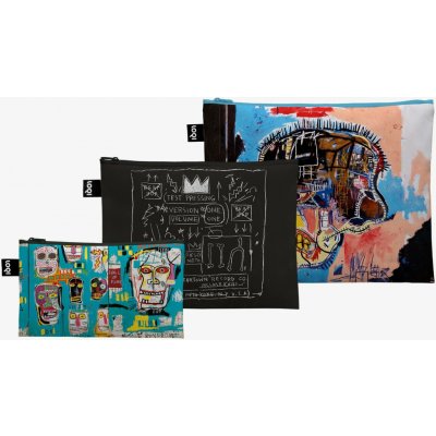 Loqi Jean Michel Basquiat taštičky na zip 3 ks Untitled – Zbozi.Blesk.cz