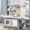 Dětská kuchyňka iMex Toys dětská interaktivní kuchyňka 100cm Gourmet šedá