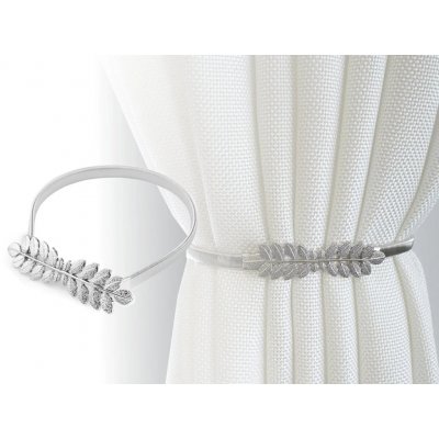 Sablio Kovová spona na závěsy - listy - stříbrná - 1 pár – Hledejceny.cz