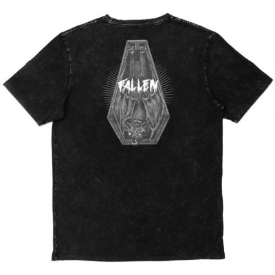 Fallen triko Dead Moon Tee Elliot Sloan Black Enzymatic Wash White – Zboží Mobilmania