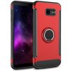 Pouzdro a kryt na mobilní telefon Pouzdro JustKing s broušenou texturou a držákem Samsung Galaxy J4 Plus - červené