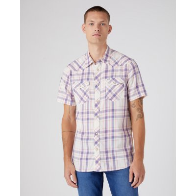 Wrangler pánská košile SS western shirt worn white – Hledejceny.cz