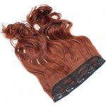 Clip in rychlopás kanekalon 61cm vlnitý - měděná – Zboží Dáma