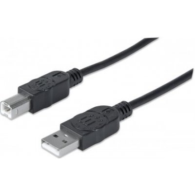 Manhattan 333382 USB 2.0 A-B M/M 3m, černý – Zbozi.Blesk.cz