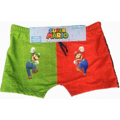 Chlapecké plavky Super Mario zeleno - červené