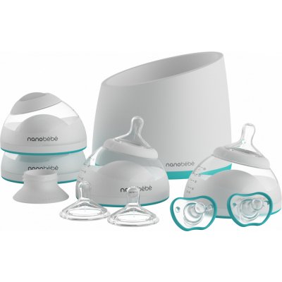 Nanobébé startovací sada lahví na mléko tyrkysová – Hledejceny.cz