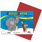 Stepa kreslicí karton barevný A4, 50 ks, červený – Zboží Mobilmania