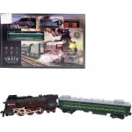 MaDe Vlaková souprava parní lokomotiva na baterie světlo a zvuk 92 × 92 cm – Zboží Dáma