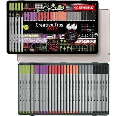 Stabilo Linery Creative Tips ARTY sada 6 barev 5 šířek stopy plechová krabička 89/30-6-2-20 467591 – Hledejceny.cz