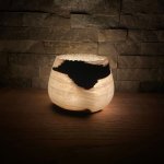 Svícen z přírodního kamene kónický M Varianta: Tmavý prvek – Hledejceny.cz