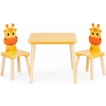 EcoToys stolek s židličkami Žirafa, žlutá – Hledejceny.cz